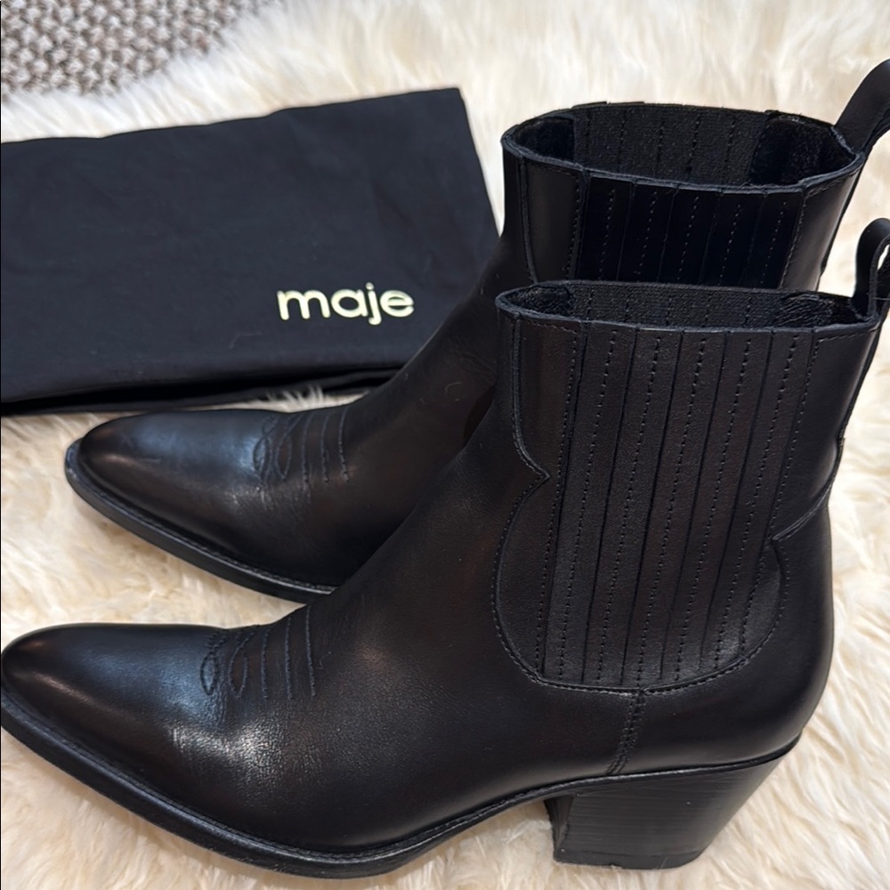 Maje Black Women's Ankle Boots